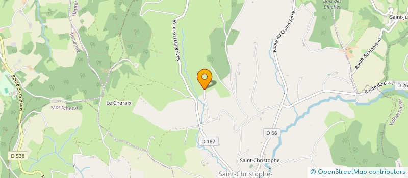 localisation de l'entreprise GFA MOTTIN  SAINT-CHRISTOPHE-ET-LE-LARIS