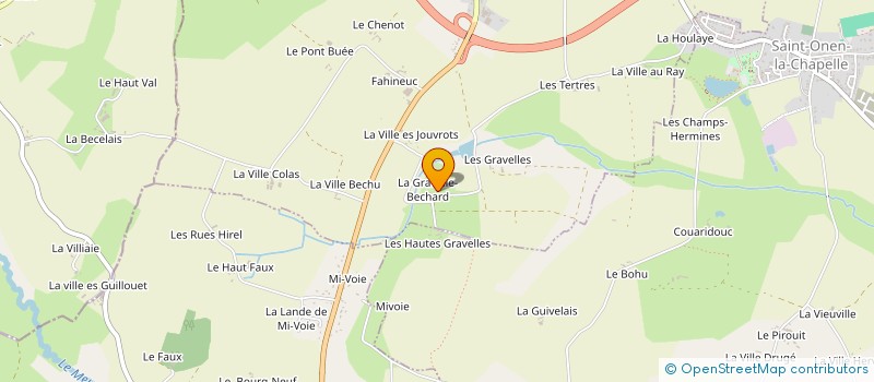 localisation de l'entreprise GFA MOULIN NORMAND KERSYLVE  SAINT-MEEN-LE-GRAND