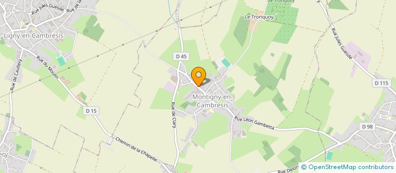 localisation de l'entreprise GFA NEVE & FILS à MONTIGNY-EN-CAMBRESIS