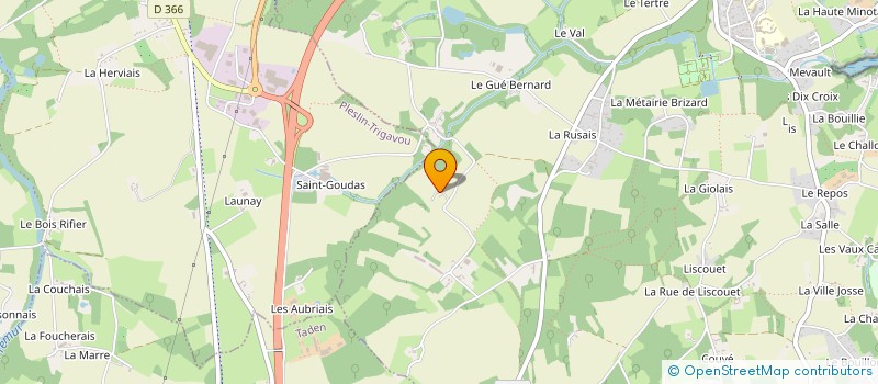 localisation de l'entreprise GFA ONEN  PLESLIN-TRIGAVOU