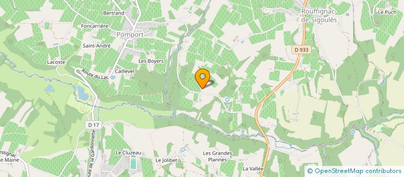 localisation de l'entreprise GFA PARC DE JOUY  ROUFFIGNAC-DE-SIGOULES