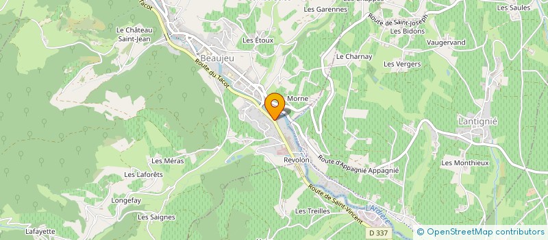 localisation de l'entreprise GFA PARDON DES LABOURONS  BEAUJEU