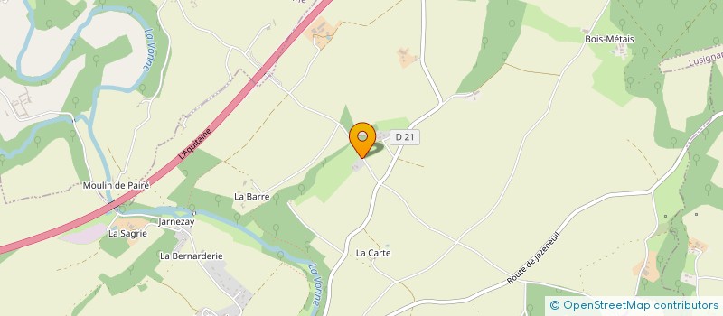 localisation de l'entreprise GFA PASQUIER  JAZENEUIL