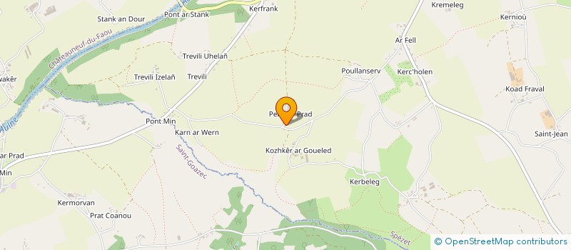 localisation de l'entreprise GFA PEN AR PRAT  SPEZET