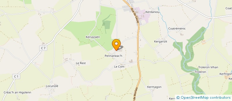 localisation de l'entreprise GFA PENVAZAEN  PLONEVEZ-DU-FAOU