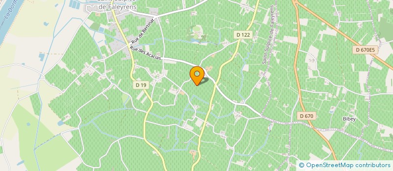 localisation de l'entreprise GFA PEREY CHEVREUIL  SAINT-SULPICE-DE-FALEYRENS