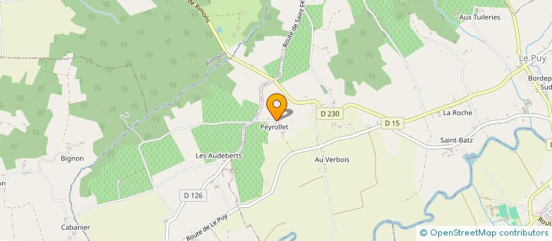 localisation de l'entreprise GFA PEYROLLET  LE PUY