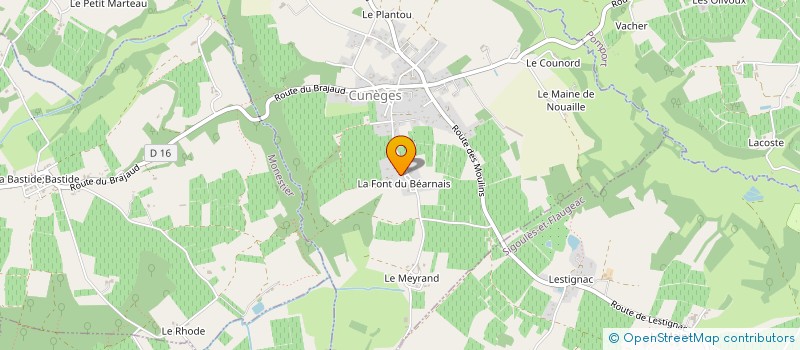 localisation de l'entreprise GFA PIAZZETTA  THENAC