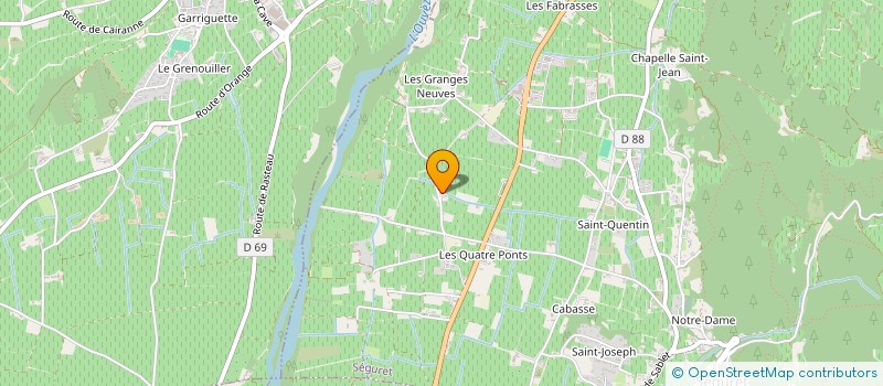 localisation de l'entreprise GFA PIED CHAUD  SEGURET