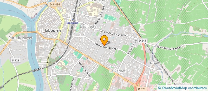 localisation de l'entreprise GFA PIMPINEUILH LA CHASSIERE à LIBOURNE
