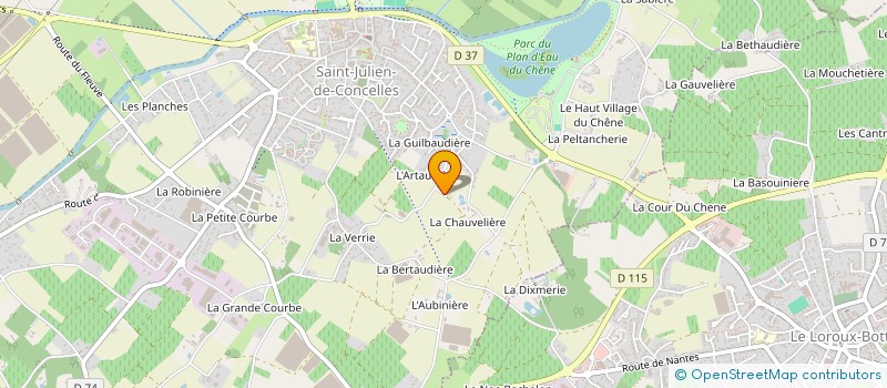 localisation de l'entreprise GFA PINEAU  SAINT-JULIEN-DE-CONCELLES