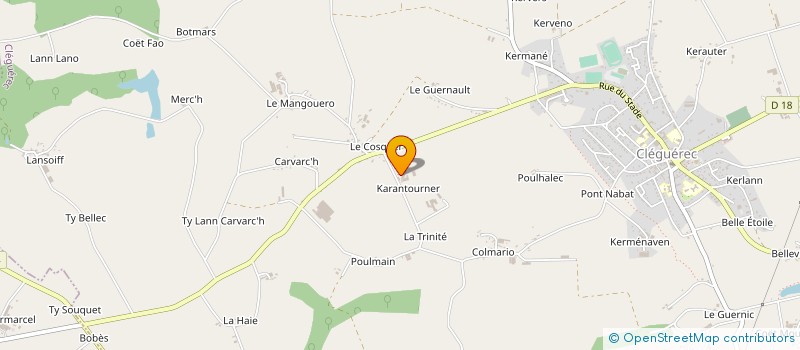 localisation de l'entreprise GFA PMG  CLEGUEREC