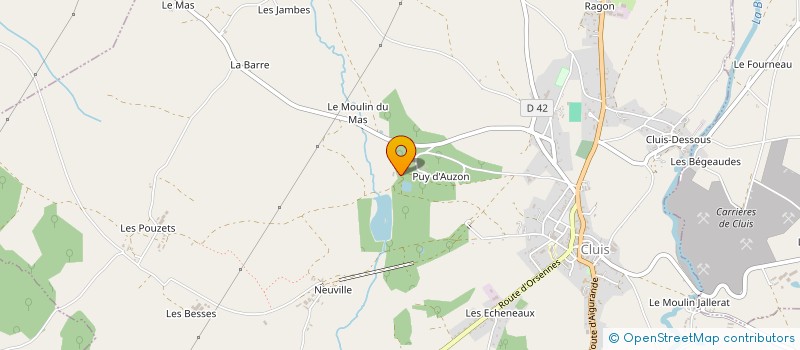 localisation de l'entreprise GFA PUY D AUZON à CLUIS