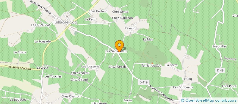 localisation de l'entreprise GFA RAGONNEAU ET FILS à JUILLAC-LE-COQ