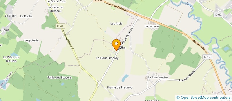 localisation de l'entreprise GFA RAMER  VERNEUIL-SUR-INDRE