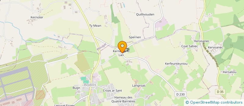 localisation de l'entreprise GFA RANNOU-CREN  BODILIS