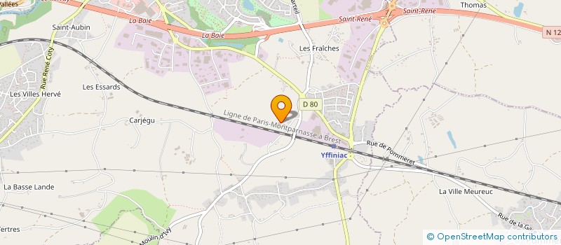 localisation de l'entreprise GFA RAULT GUERNION  YFFINIAC