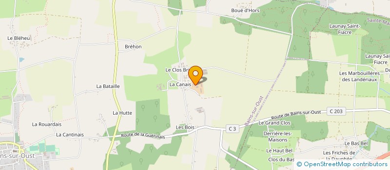 localisation de l'entreprise GFA RENAUD à BAINS-SUR-OUST