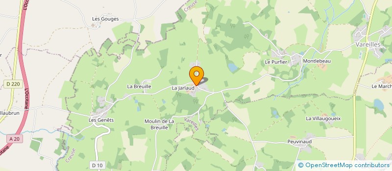 localisation de l'entreprise GFA RENAUD à VAREILLES