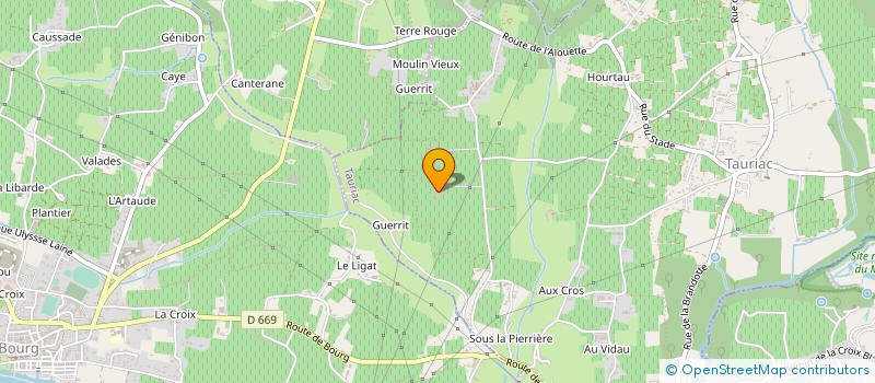 localisation de l'entreprise GFA RODET - RECAPET à TAURIAC