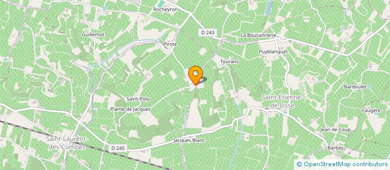 localisation de l'entreprise GFA SABY FRERES  SAINT-LAURENT-DES-COMBES