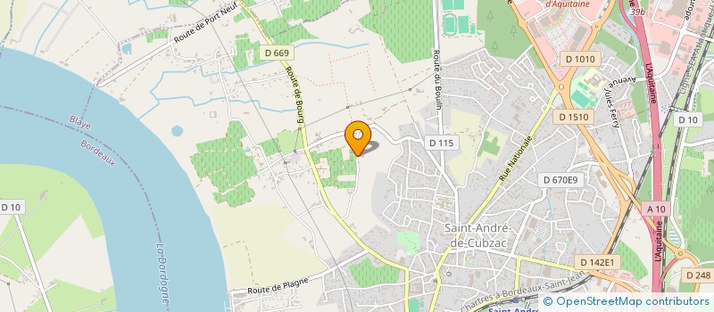 localisation de l'entreprise GFA SAINCRIT ET SUCCESSEURS  SAINT-ANDRE-DE-CUBZAC