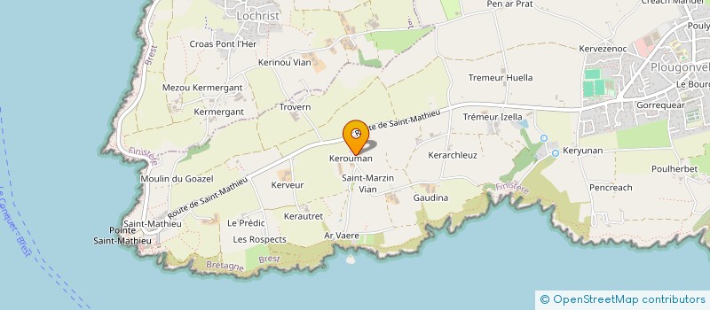 localisation de l'entreprise GFA SAINT MATHIEU  PLOUGONVELIN