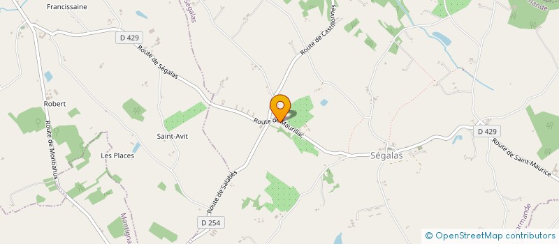 localisation de l'entreprise GFA SALABES  SEGALAS