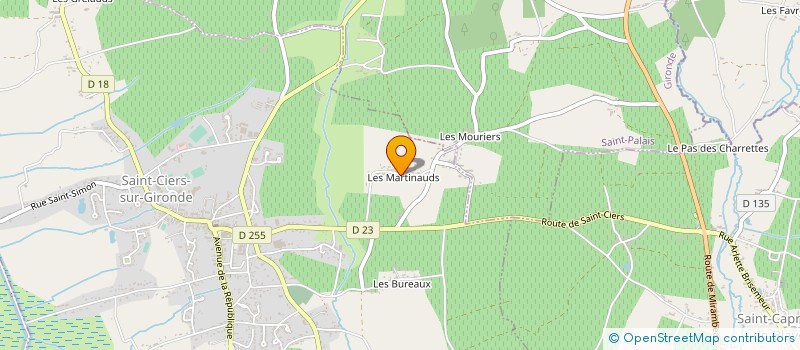 localisation de l'entreprise GFA SAUTE BERGERE  SAINT-CIERS-SUR-GIRONDE