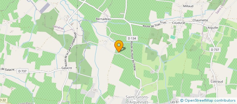 localisation de l'entreprise GFA SENO  SAINT-GIRONS-D'AIGUEVIVES