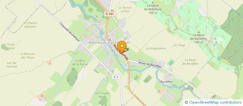 localisation de l'entreprise GFA SINTIVE PRUVOST à REBREUVE-RANCHICOURT