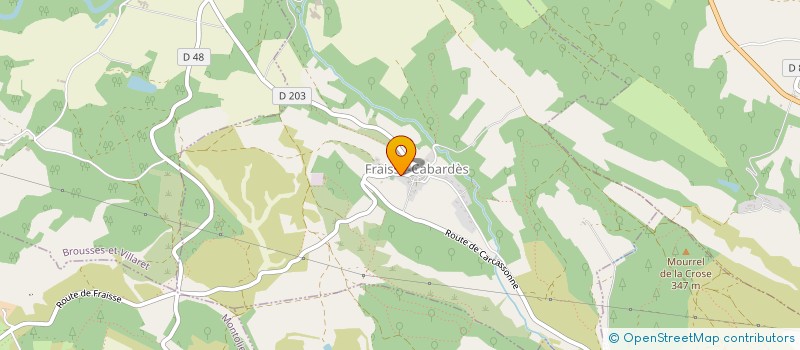 localisation de l'entreprise GFA ST MARTIN  FRAISSE-CABARDES