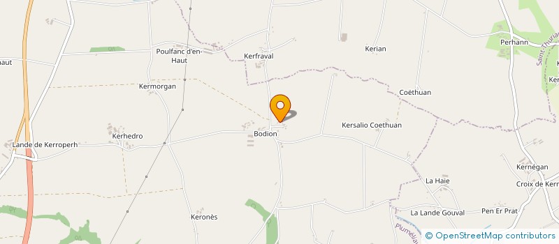 localisation de l'entreprise GFA TANGUY  PLUMELIAU-BIEUZY