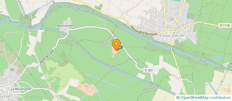 localisation de l'entreprise GFA TERRE D'OC  CUXAC-D'AUDE