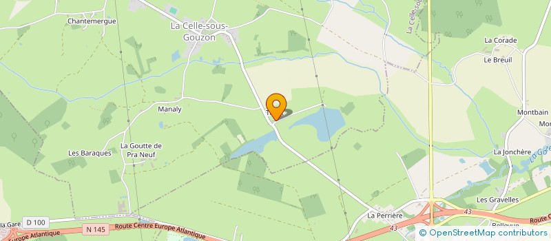 localisation de l'entreprise GFA THIOLET à LA CELLE-SOUS-GOUZON