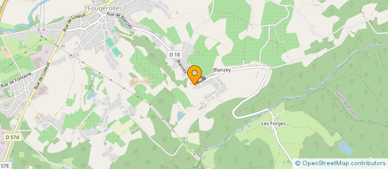 localisation de l'entreprise GFA TISSERAND  FOUGEROLLES-SAINT-VALBERT