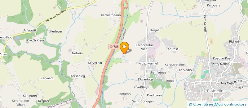 localisation de l'entreprise GFA TOULLEC  PLOMELIN