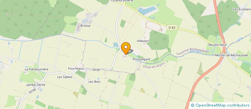 localisation de l'entreprise GFA TOULLIER AUDIAU  DOUE EN ANJOU