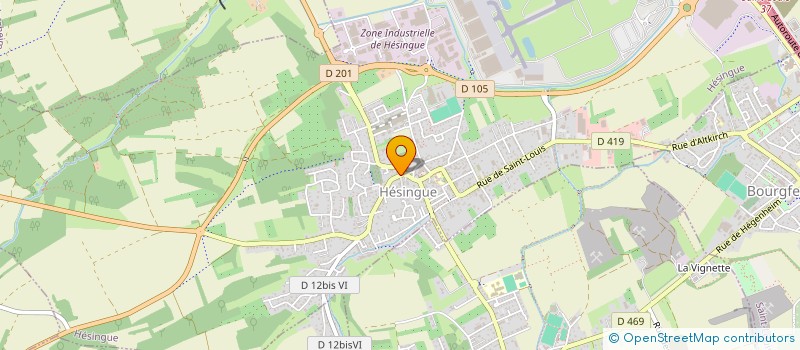 localisation de l'entreprise GFA TROIS TILLEULS  HESINGUE