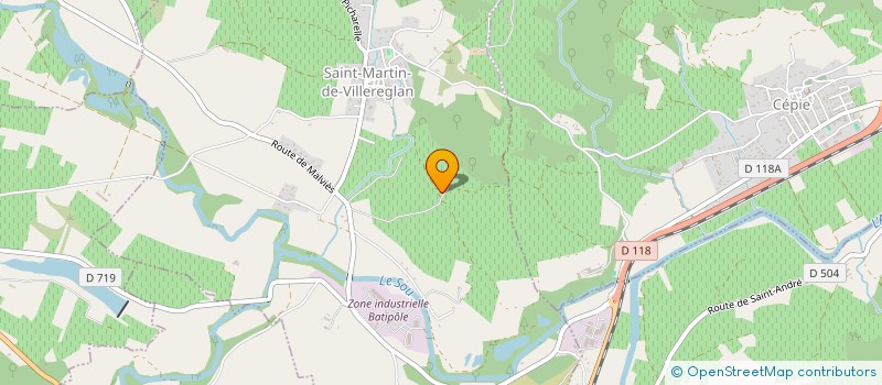 localisation de l'entreprise GFA TURETTI  SAINT-MARTIN-DE-VILLEREGLAN