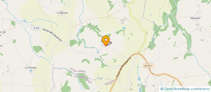 localisation de l'entreprise GFA VABRE  LE BAS SEGALA