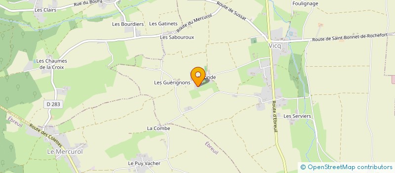 localisation de l'entreprise GFA VALIER  VICQ