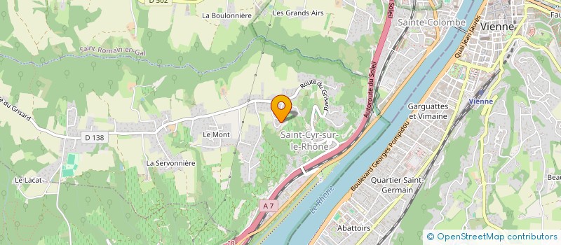 localisation de l'entreprise GFA VERNAY  SAINT-CYR-SUR-LE-RHONE