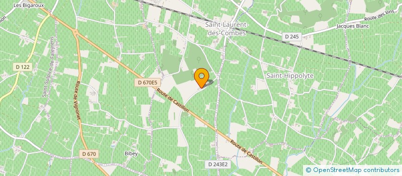 localisation de l'entreprise GFA VIGNOBLE DE HAUTE NAUVE  SAINT-LAURENT-DES-COMBES