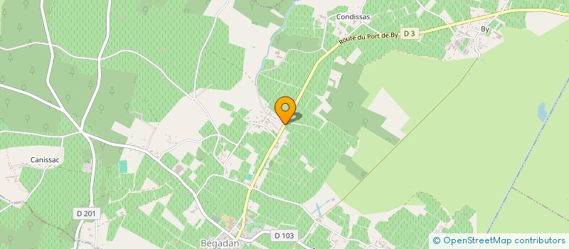 localisation de l'entreprise GFA VIGNOBLES CHAUMONT  BEGADAN