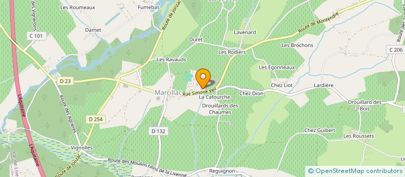 localisation de l'entreprise GFA VIGNOBLES EN BORDEAUX  VAL-DE-LIVENNE