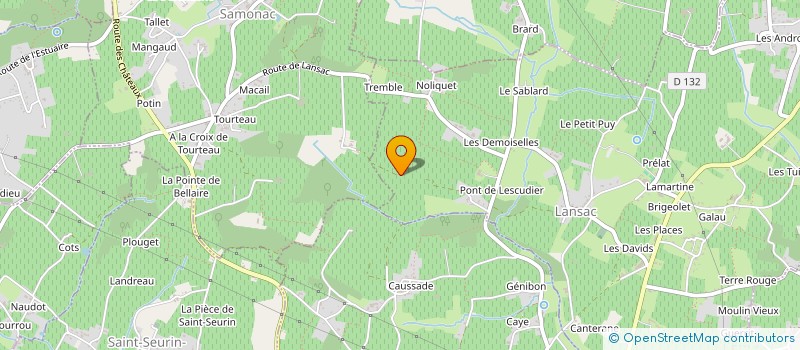 localisation de l'entreprise GFA VIGNOBLES HELLYAR  LANSAC