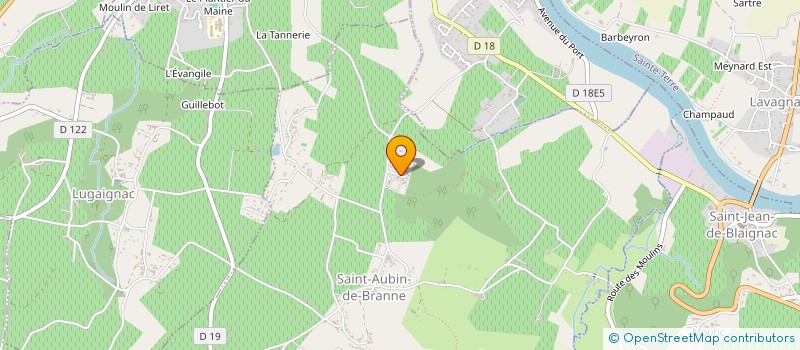 localisation de l'entreprise GFA VIGNOBLES MEIJER  SAINT-AUBIN-DE-BRANNE