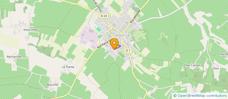 localisation de l'entreprise GFA VIGNOBLES PAINTURAUD  SEGONZAC