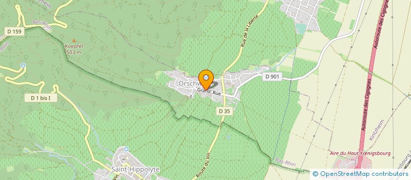 localisation de l'entreprise GFA ZIMMERMANN-KOEHLY  ORSCHWILLER